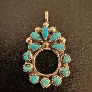 925 Sterling Silver Zuni Point Naja Pendant